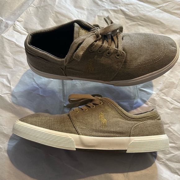 Polo by Ralph Lauren Brown Canvas Sneakers - Picture 1 of 7